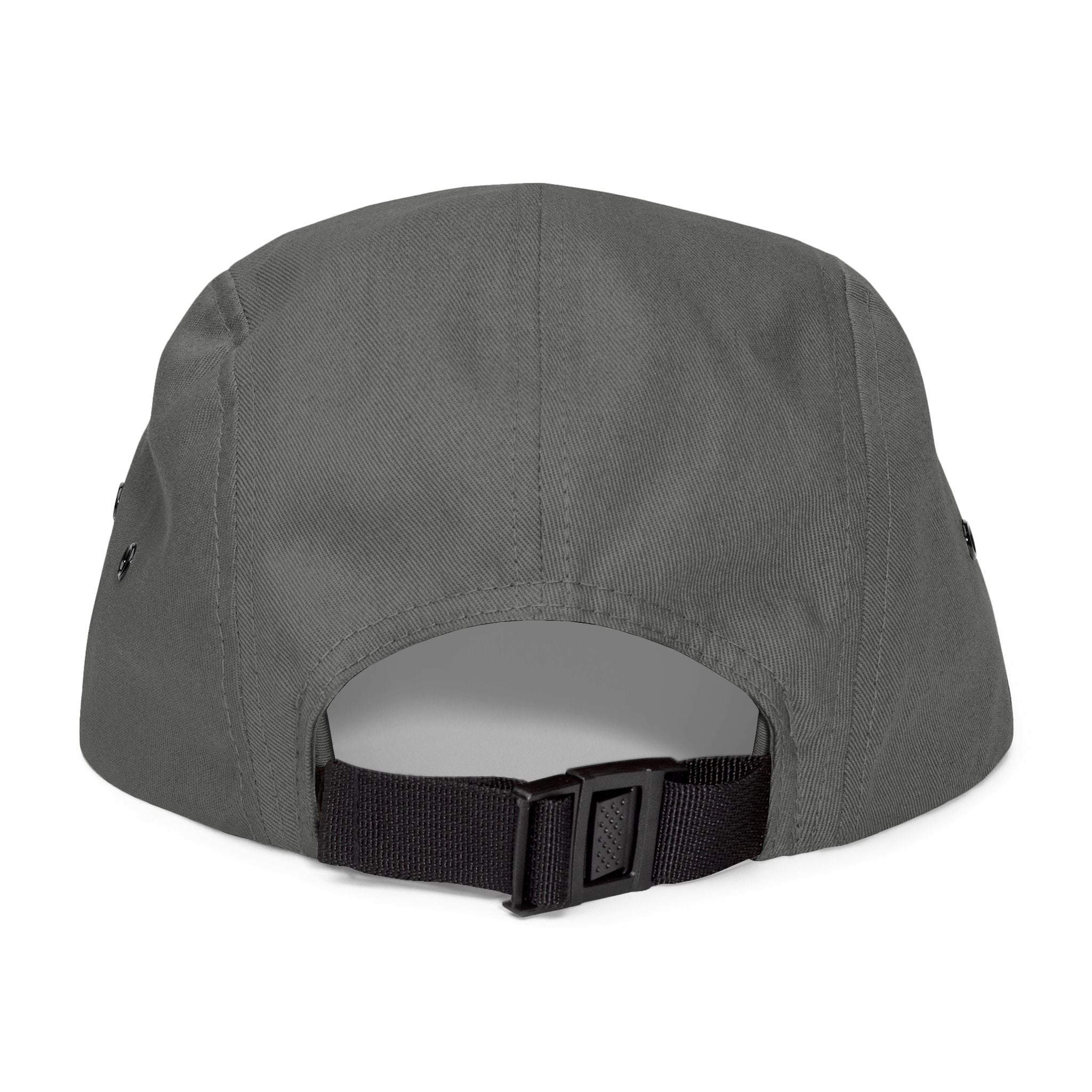 Olive 5-Panel Cap with Embroidered Orange Smiley — Casual Streetwear Dad Hat