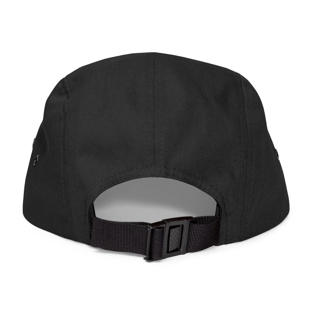 Olive 5-Panel Cap with Embroidered Orange Smiley — Casual Streetwear Dad Hat