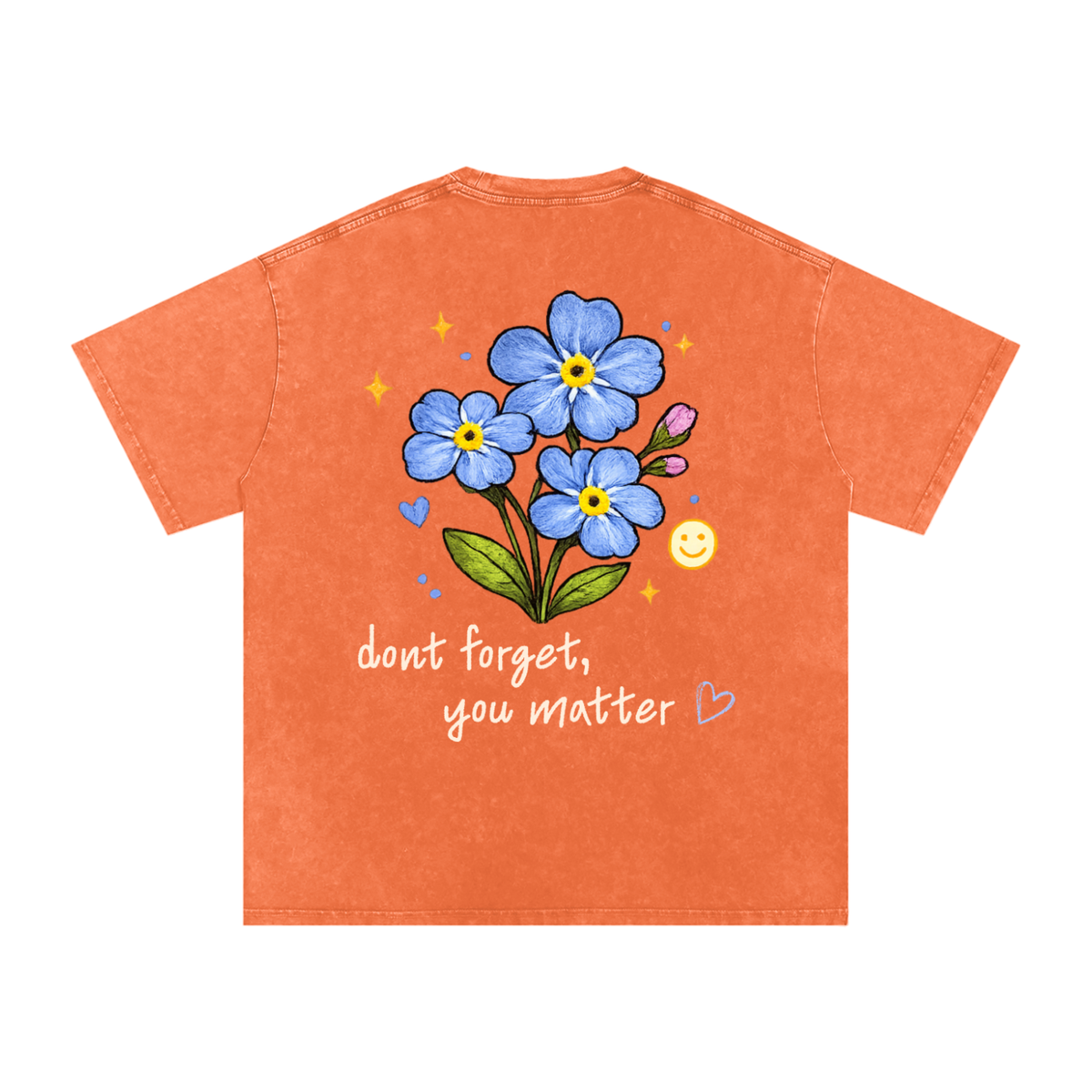 COURHF,Checkonurhappyfriends,forgetmenotflowers,Designedtocare