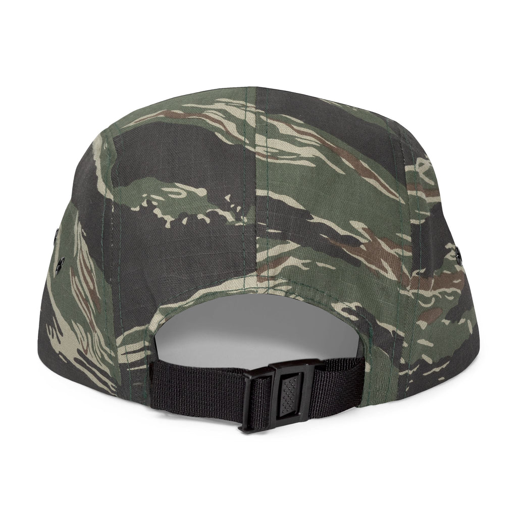 Olive 5-Panel Cap with Embroidered Orange Smiley — Casual Streetwear Dad Hat