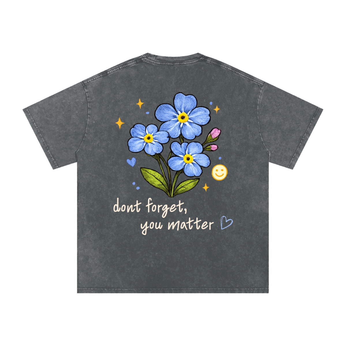 COURHF,Checkonurhappyfriends,forgetmenotflowers,Designedtocare
