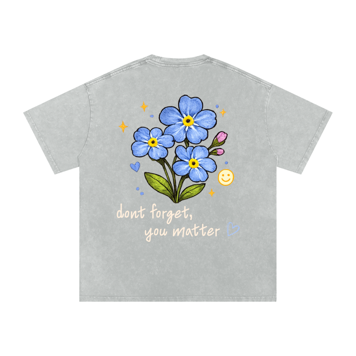 COURHF,Checkonurhappyfriends,forgetmenotflowers,Designedtocare
